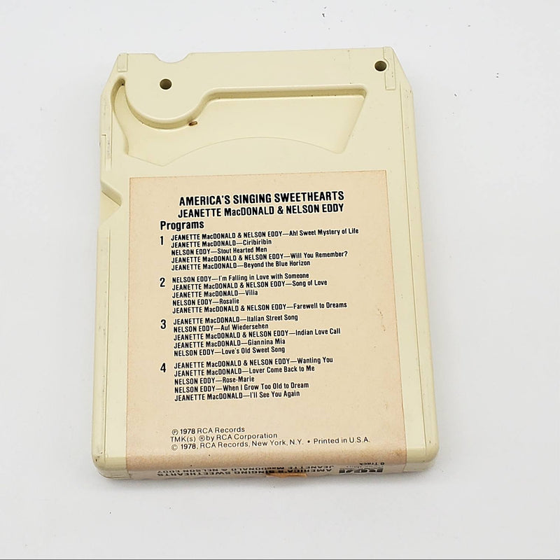 Nelson Eddy America's Singing Sweethearts 8-Track Tape Album RCA 1978