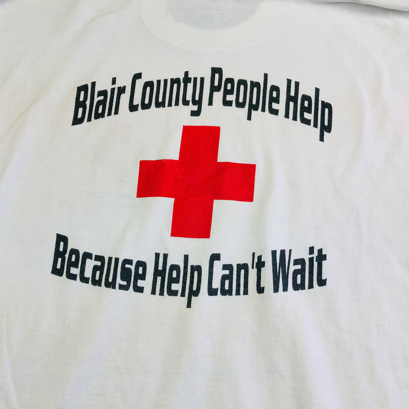 American Red Cross T Shirt Large L Best Fruit Of The Loom White Blair County PA
