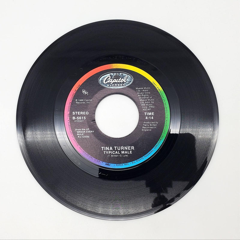 Tina Turner Typical Male Single Record Capitol Records 1986 B-5615 3