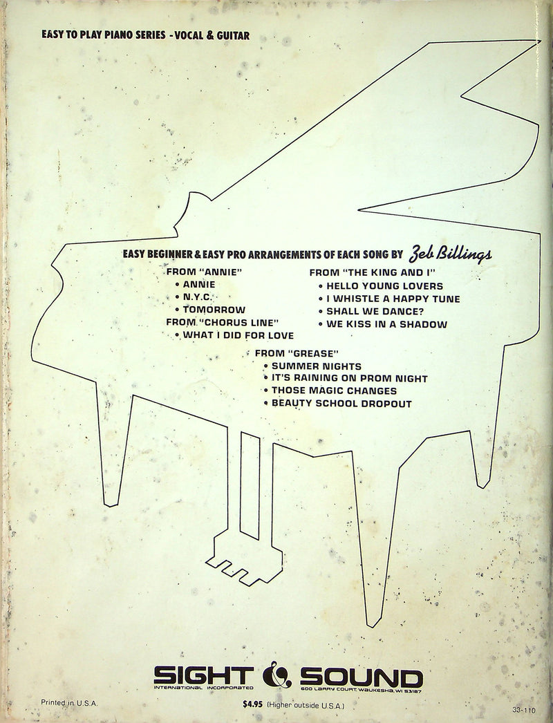 Broadway Today Lite Piano Sheet Music 12 Songs 2 Levels 5