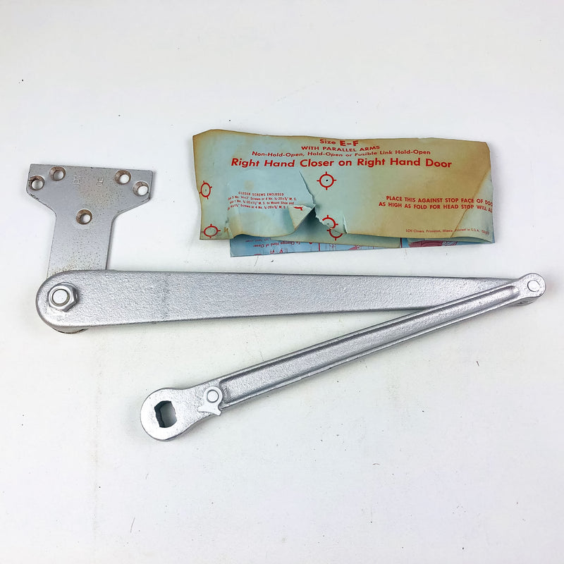 LCN Size E Potbelly Closer Arm RH PAR HO ALUM Parallel Mount Hold Open