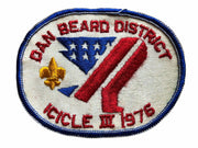 Boy Scouts Patch Insignia Dan Beard District Icicle 3 Three 1976 Vintage Paper 2