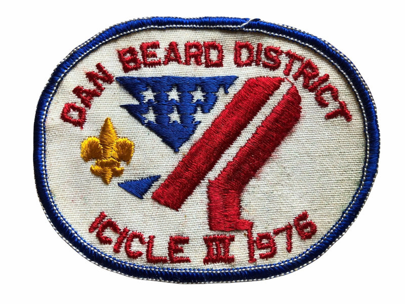 Boy Scouts Patch Insignia Dan Beard District Icicle 3 Three 1976 Vintage Paper 2