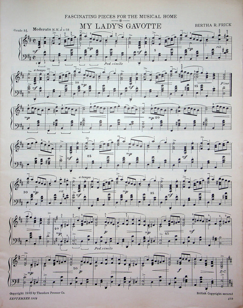 Dance of the Rosebuds Sheet Music Piano Song Frederick Keats 1938 Etude Magazine 1