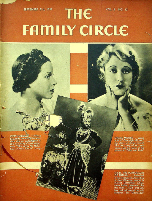 The Family Circle Magazine September 21 1934 Vol 5 No 12 Kitty Carlisle 1