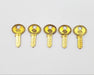 5x Corbin 8632C R3 Key Blanks Brass Nickel Plated USA Made Vintage NOS 3