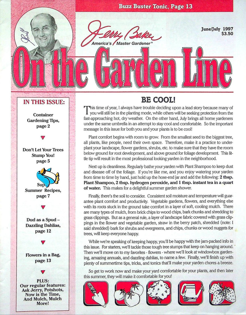On The Garden Line Magazine June 1997 Container Gardening, Dazzling Dahlias