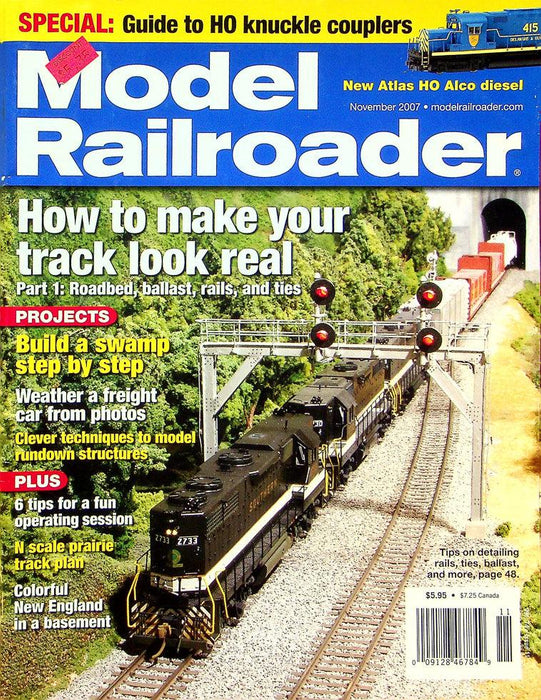 Model Railroader Magazine November 2007 Vol 74 No 11 How To Make Track Look Real