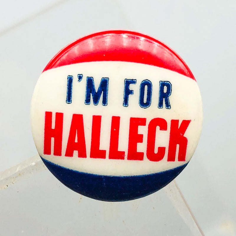 I'm For Halleck Button Pin .75" Indiana Politician Campaign Republican Charles 4
