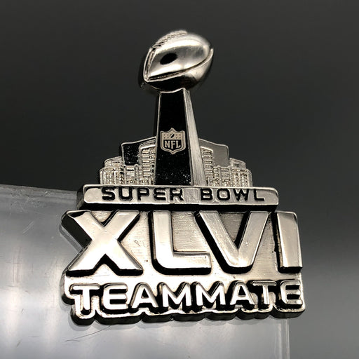 Super Bowl XLVI Teammate Collectible Pin Lombardi Trophey Design NFL Football 1