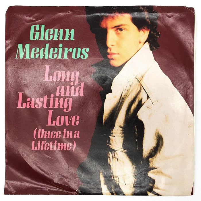 Glenn Medeiros Long and Lasting Love Record 45 RPM Single AM-324 Amherst 1987 1