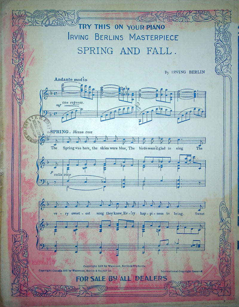 Sheet Music Take A Little Tip From Father Berlin Synder Jol Regan 1912 3