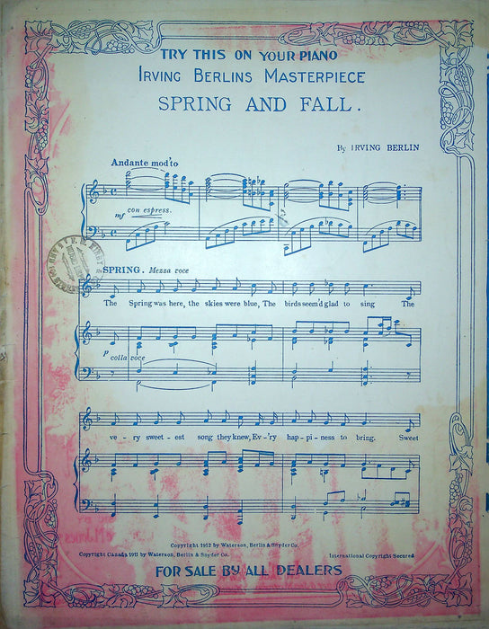 Sheet Music Take A Little Tip From Father Berlin Synder Jol Regan 1912 3