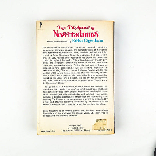 The Prophecies of Nostradamus Erika Cheetham 1973 Perigree 2