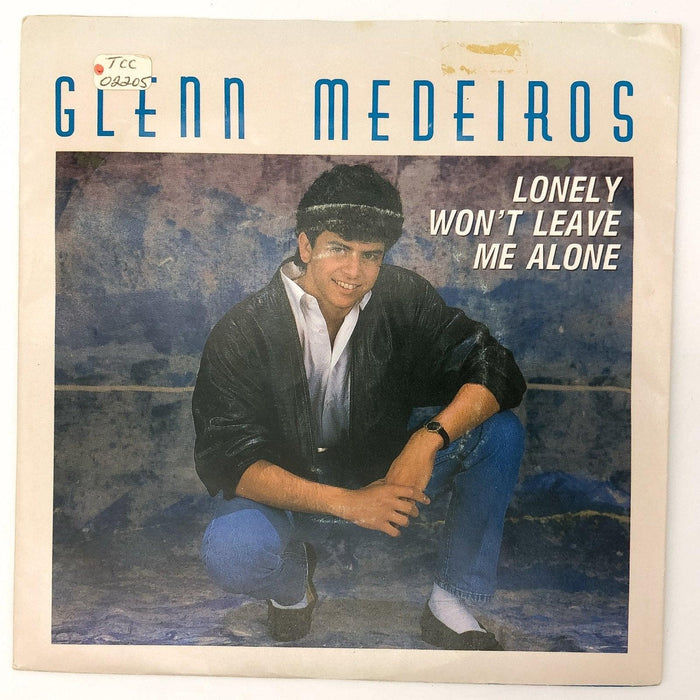 Glenn Medeiros Lonely Won't Leave Me Alone Record 45 Single AM-317 Amherst 1987 1