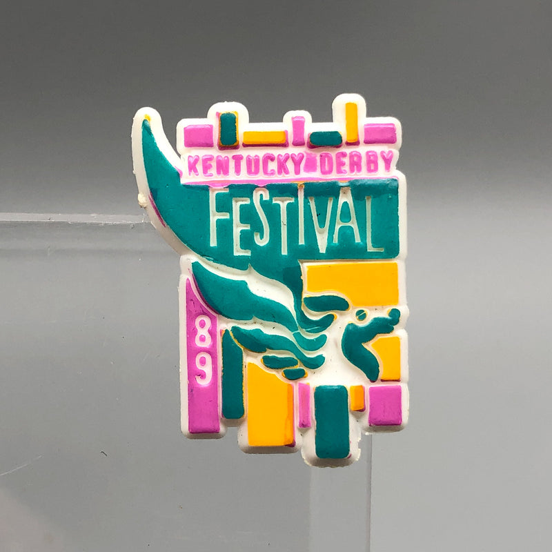 Vintage Kentucky Derby Festival Lapel Pin 1989 Louisville Horse Racing Wings