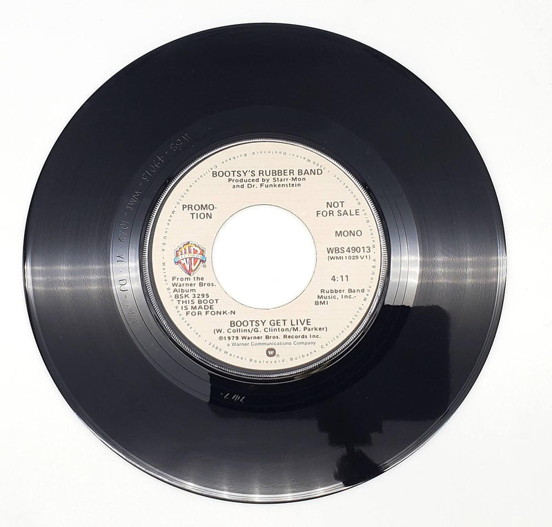 Bootsy's Rubber Band Bootsy Get Live 45 Single Record Warner Bros 1979 WBS49013 1