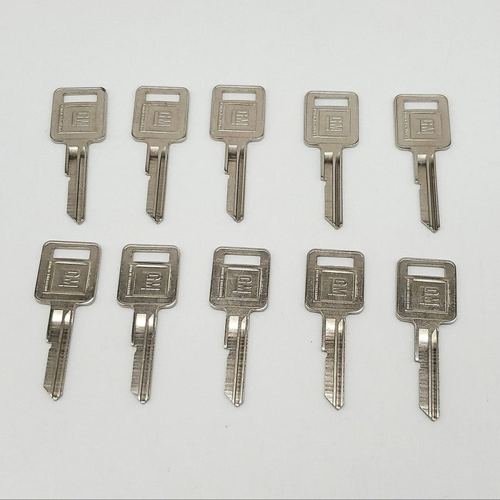 10x Ilco B50G Key Blanks C Keyway Nickel Plated for General Motors Lookalike NOS