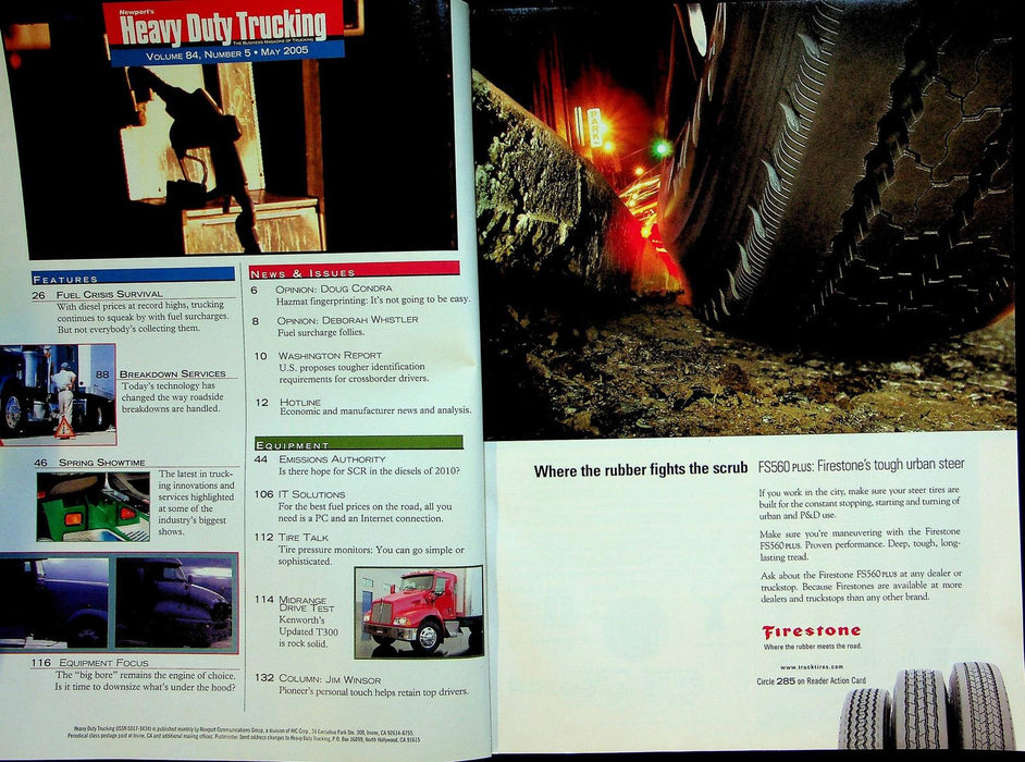 Heavy Duty Trucking Magazine May 2005 Vol 84 # 5 Fuel Crisis Survival