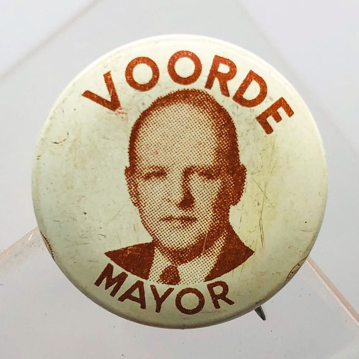 Voorde for Mayor Button Pin .75" South Bend Indiana Political Campaign Edward 10