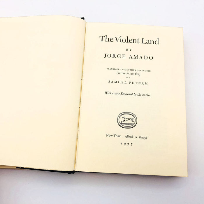 The Violent Land Hardcover Jorge Amado 1977 Brazil Cacao Plantations 4th Print 8