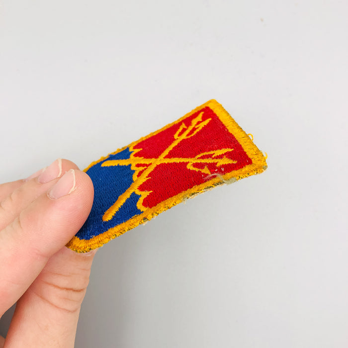 WW2 US Army Patch Eastern Defense Command Crossed Trident Pitchfork No Glow 1