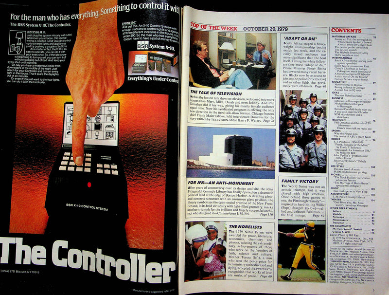 Newsweek Magazine Oct 29 1979 John F Kennedy Library Opens Phil Donahue TV Host 2