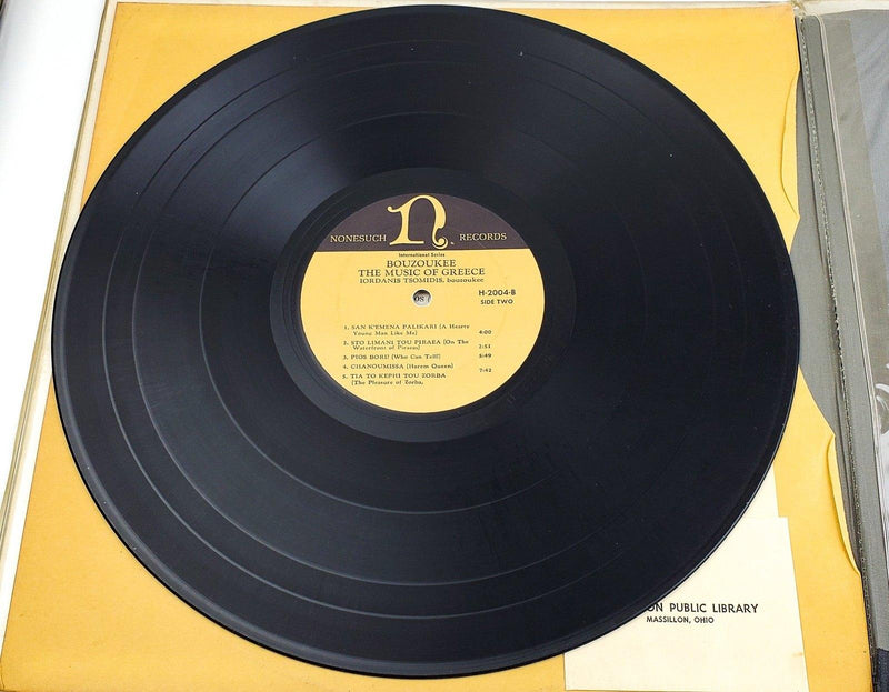Iordanis Tsomidis Bouzoukee The Music of Greece 33 RPM LP Record Nonesuch 1965 5