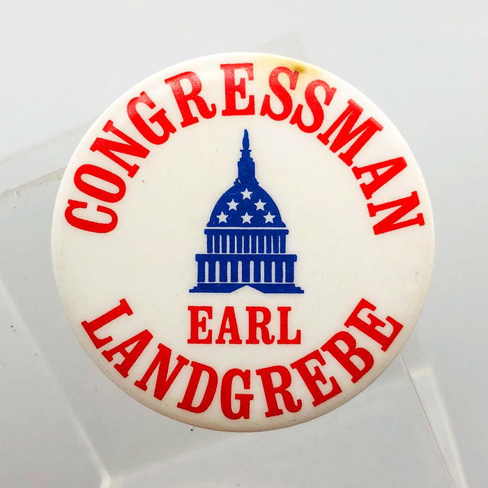 Earl Landgrebe Button 1.5" Pinback US Congressman Nixon Defender Watergate 2