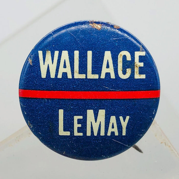 George Wallace Curtis LeMay Button Pin .875" Presidential Campaign Vintage 11