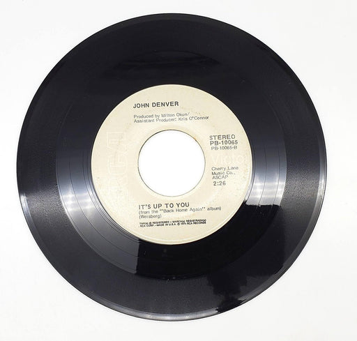 John Denver Back Home Again 45 RPM Single Record RCA Victor 1974 PB-10065 2