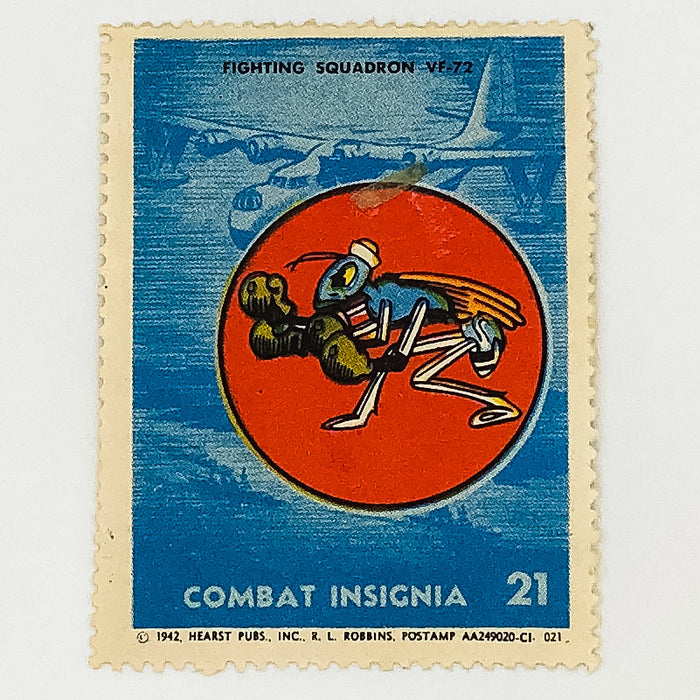 WW2 Combat Insignia Stamp 1942 Hearst #21 Fighting Squadron VF-72 Aviation R.L. 1