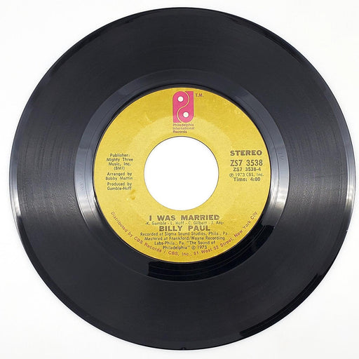 Billy Paul Thanks For Saving My Life 45 Single Record Philadelphia 1973 ZS7 3538 2