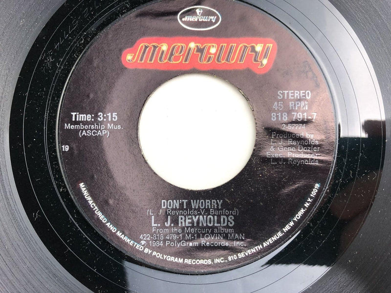 L. J. Reynolds 45 RPM 7" Single Touch Down / Don't Worry Polygram 1984 Record 4