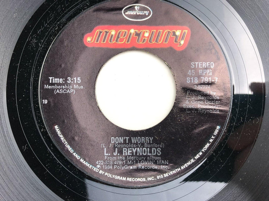 L. J. Reynolds 45 RPM 7" Single Touch Down / Don't Worry Polygram 1984 Record 4