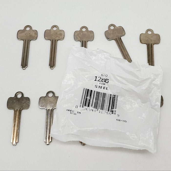 10x Ilco 1286 Key Blanks Flate Stock Steel Master Padlock NOS