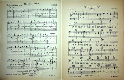 Sheet Music Rose Of Tralee Morton Downey Charles Glover Mordaunt Spencer 1936 2