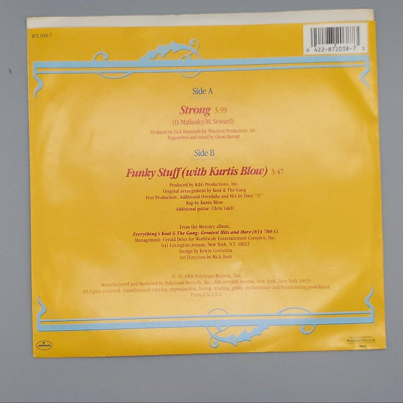 Kool & The Gang Strong / Funky Stuff w/ Kurtis Blow Single Record Mercury 1988 2