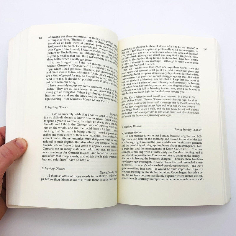 Letters From Africa 1914-1931 Paperback Isak Dinesen 1981 Author Out of Africa 8