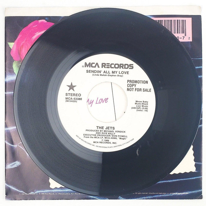 The Jets Sendin' All My Love Record 45 RPM Single MCA Records 1988 Promo 3