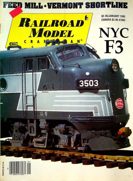 Railroad Model Craftsman Magazine January 1995 Vol 63 No 8 NYC F3