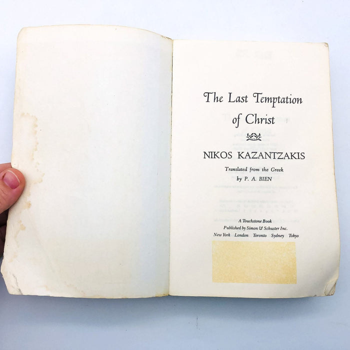 The Last Temptation Of Christ Paperback Nikos Kazantzakis 1960 Limited Edition 6