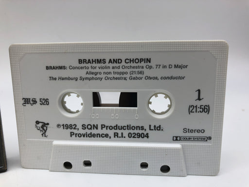 Concerto for Violin and Orchestra Op. 77 in D Major Brahms Chopin Cassette 1982 2