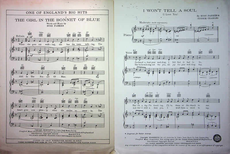 Ralph Blaine Sheet Music I Won't Tell A Soul I Love You 1937 Ross Parker Charles 2