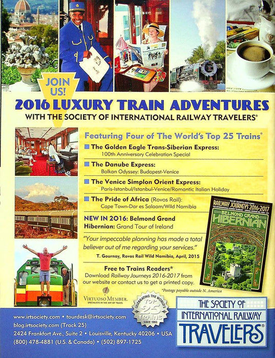 Trains Railroading Magazine December 2015 Vol 75 No 12 Montana's Avalanche Alley