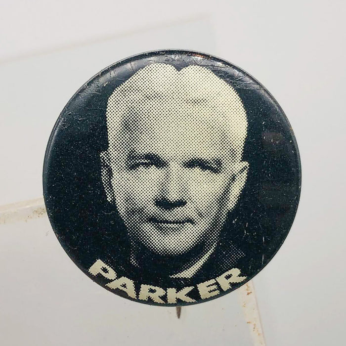 Parker Political Campaign Button Pin .875" Lithographers Union Label Vintage 4