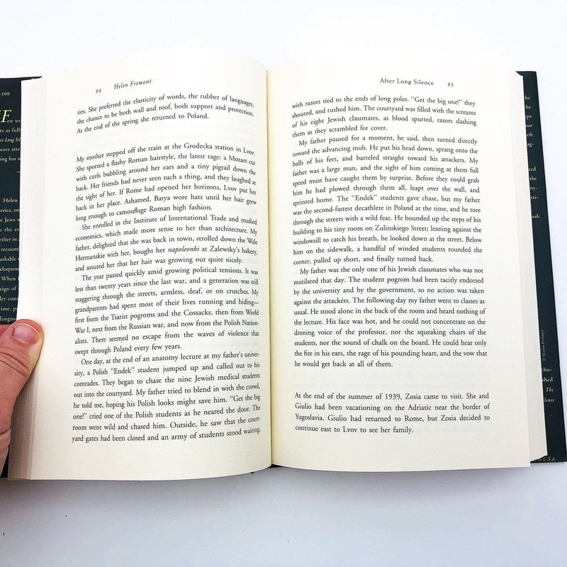 After Long Silence Hardcover Helen Fremont 1999 Children of WW2 Jewish Survivors 9