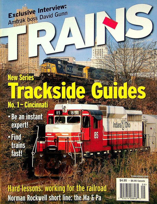 Trains Magazine September 2002 Vol 62 No 9 Trackside Guides No.-1 Cincinnati