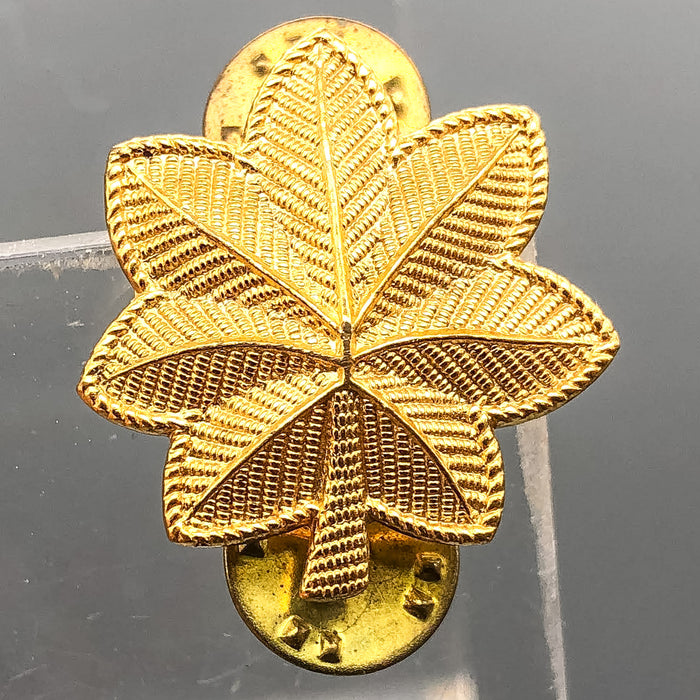 US Army Lieutenant Colonel Major Pin Gold Oak Leaf V Eagle 2 Double Clutch 1 1