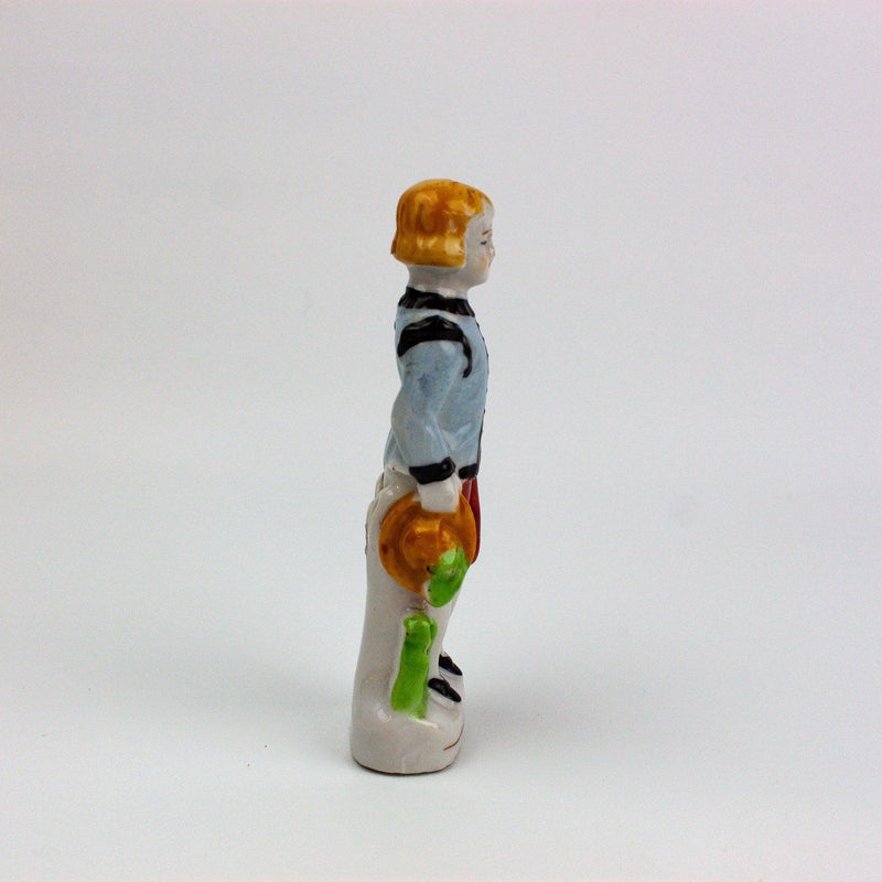 Occupied Japan Colonial Boy w/ Blue Jacket & Red Shorts & Hat 5 Inches 2